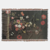 Barokke Floral-stilstaande bloemen in Vase Deken (Voorkant)