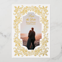 Barokke Foto Save the Date Goud