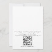 Barokke Gebosseerde Vintage Elegante QR Code Bruil Kaart (Achterkant)