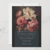 Barokke geschilderde bloemen boog kaart (Voorkant)