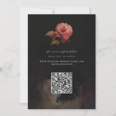 Barokke geschilderde bloemen foto save the date (Achterkant)