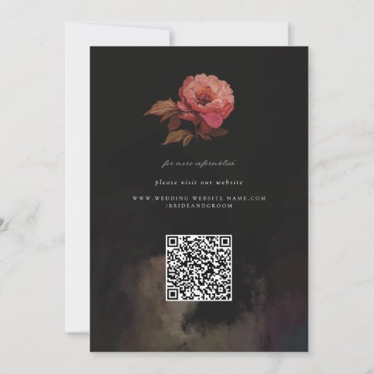 Barokke geschilderde bloemen kaart (Achterkant)