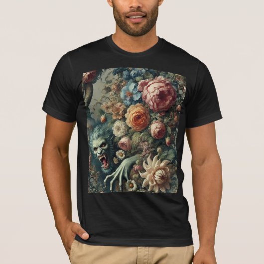 Barokke Gevaar – Gotische Draagbare Kunst T-shirt (Voorkant)
