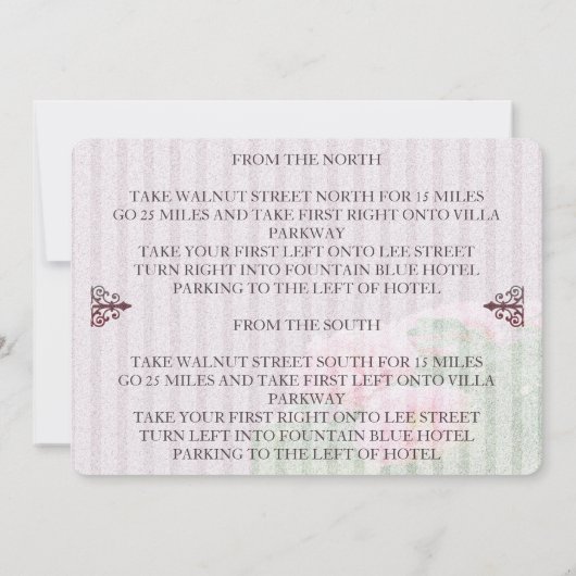 Barokke Glamour Trouw Uitnodigingsset, Collectie Kaart (Achterkant)