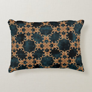 Barokke golden floral illustration patroon Accent Kussen