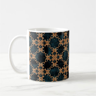 Barokke golden floral illustration patroon Koffiemok