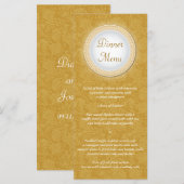 Barokke Golden Plaque Menu Rack Kaart (Voorkant / Achterkant)