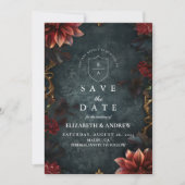Barokke gotische bruiloft Romance Save The Date (Voorkant)