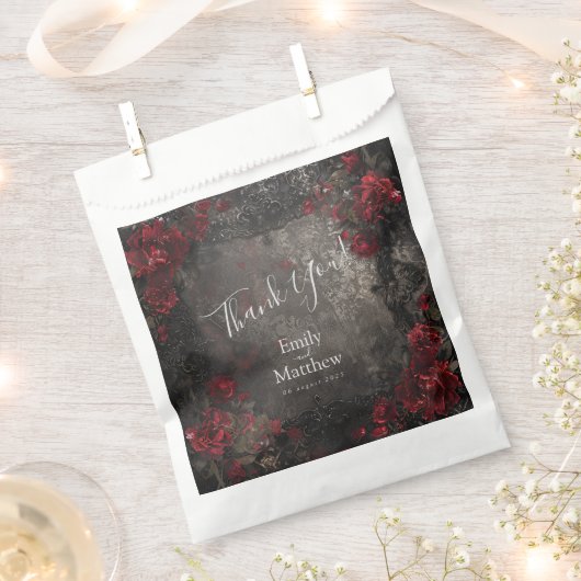 barokke gotische pioenen bedankzakje (Geknipt)