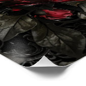 barokke gotische pioenen perfect poster (Hoek)