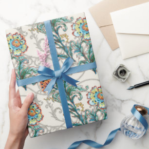 Barokke Gouden Bloemrijke Elegant Cadeaupapier