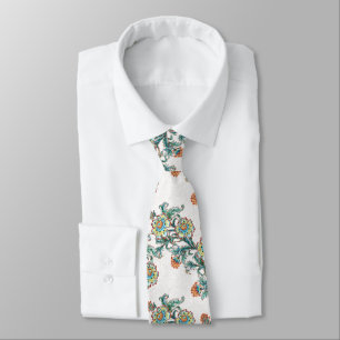 Barokke Gouden Bloemrijke Elegante Bruiloft Stropdas