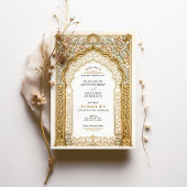 Barokke gouden boog bruiloft  details kaart