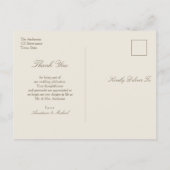 barokke gouden bruiloft bedankt briefkaart (Achterkant)