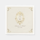 barokke gouden bruiloft servet (Voorkant)