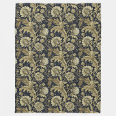 Barokke Gouden Damast Deken in Elegante Zwarte Tin (Voorkant)