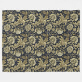 Barokke Gouden Damast Deken in Elegante Zwarte Tin (Voorkant (Horizontaal))