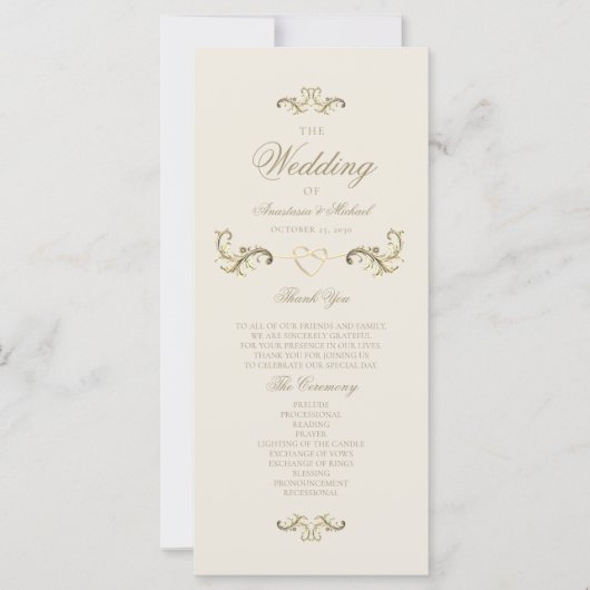 barokke gouden elegante bruiloft (Voorkant)