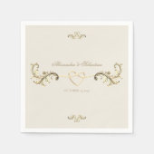 barokke gouden elegante bruiloft servet (Voorkant)