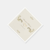 barokke gouden elegante bruiloft servet (Hoek)