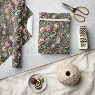 Barokke grenzen – gotische victoriaanse stijl cadeaupapier