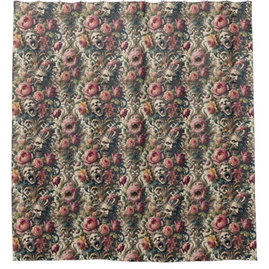 Barokke Hongerpijnen - Gotisch Victoriaans Douchegordijn (Voorkant)