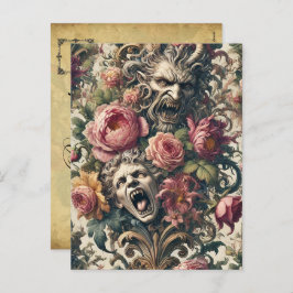 Barokke Hongerpijnen - Gotisch Victoriaans Feestdagenkaart