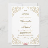 barokke huwelijksuitnodiging kaart (Voorkant)