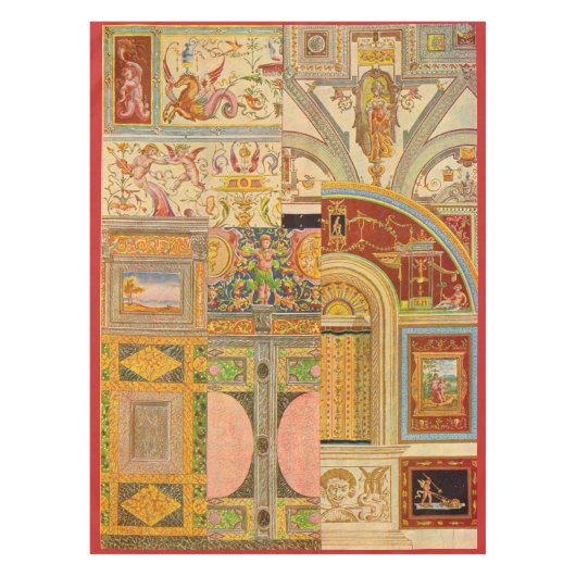 barokke Italiaanse motief collage Tafelkleed (Voorkant)