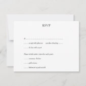 Barokke kader monogram bruiloft RSVP antwoordkaart (Achterkant)