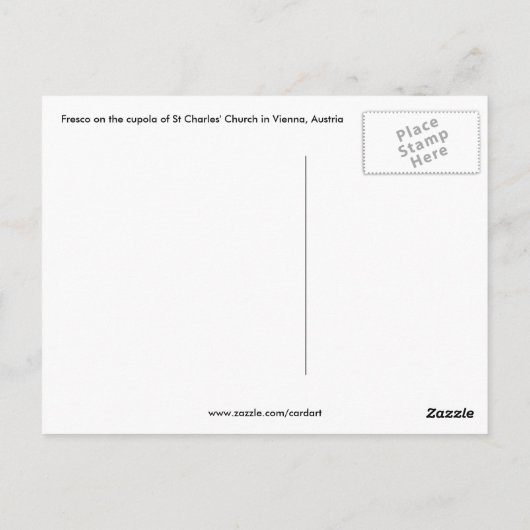 barokke kerk briefkaart (Achterkant)