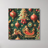  barokke kerst gestrekte canvas Print (Voorkant)