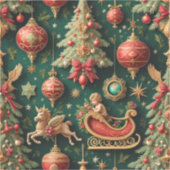 Barokke Kerst Vinyl Sticker (Voorkant)