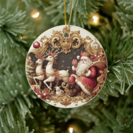 barokke kerstman keramisch ornament