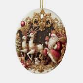 barokke kerstman keramisch ornament (Rechts)