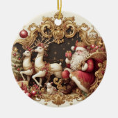 barokke kerstman keramisch ornament (Voorkant)