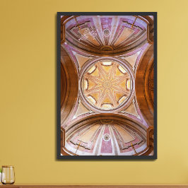Barokke koepel van de Santo Antonio de Lisboa Kerk Poster
