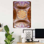 Barokke koepel van de Santo Antonio de Lisboa Kerk Poster (Thuiskantoor)