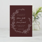 Barokke krans Fine Art Schilderij Bourgondische br Save The Date (Staand voorkant)