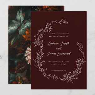 Barokke krans Fine Art Schilderij Bourgondische br Save The Date