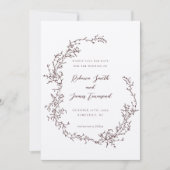 Barokke krans Fine Art Schilderij Donkerrood Bruil Save The Date (Voorkant)