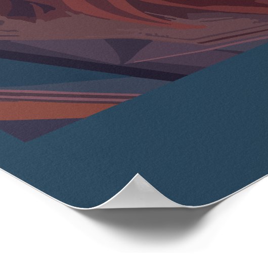 Barokke leeuwenkop | Geometrische constructivistis Poster (Hoek)