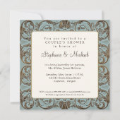  barokke legante stellen tonen blauw in goud kaart (Voorkant)