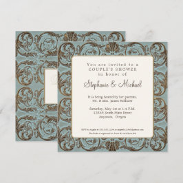  barokke legante stellen tonen blauw in goud kaart