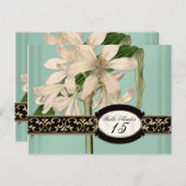 Barokke  Lelie Formele Trouwtafel Nummers Briefkaart (Voorkant / Achterkant)