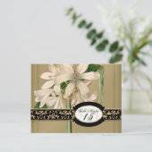 Barokke  Lelie Formele Trouwtafel Nummers Briefkaart (Staand voorkant)