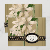 Barokke  Lelie Formele Trouwtafel Nummers Briefkaart (Voorkant / Achterkant)