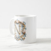 Barokke Letter 'N' Mok voor een Koffieprinses (Voorkant links)