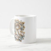 Barokke letter 'R' Mok voor een koffieprinses (Voorkant links)