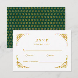 Barokke Lijst Koninklijk Smaragdgroene Sierlijst RSVP Kaartje